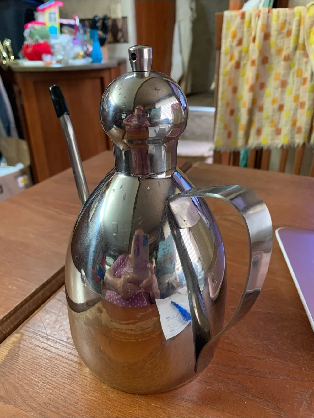 Polished Stainless Steel Oil & Vinegar Pourer - Silver